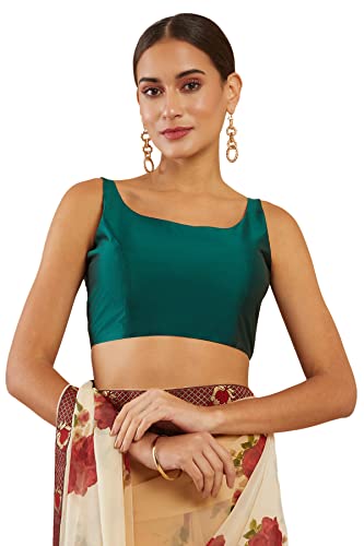 Image of Soch Women's Art Silk Regular Fit Sleeveless Blouse
