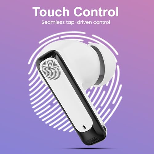 Image of AROMA TWS19 Power V5.4 True Wireless Earbuds - Dazzling White | up to 60H Playtime, ENC, Fast Charging, Bluetooth