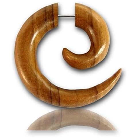 CHICNET Boucle d'oreille hélicoïdale en bois Cover
