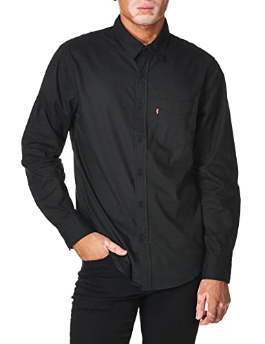 Levi's Men's Classic 1 Pocket Long Sleeve Button Up Shirt, (New) Caviar, Small
