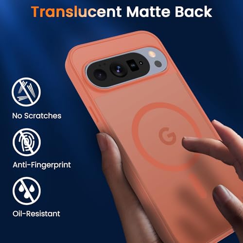 Image of WRJ Magnetic Case for Google Pixel 10 /10 Pro 6.3-Inch, Orange
