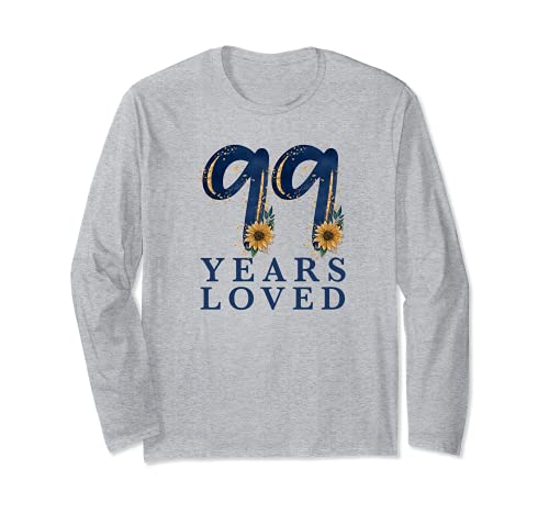 99 años | Fiesta de cumpleaños de la abuela 99 | 99 años de amor Manga Larga