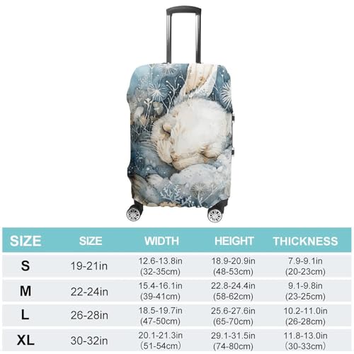 A Sleeping Rabbit Luggage Covers Tsa Approved Suitcase Cover Elastic Washable Luggage Sleeve Carry on Cover Protector Anti-Scratch Suitcase Protector Fits 19-30 Inch Case(XL)2