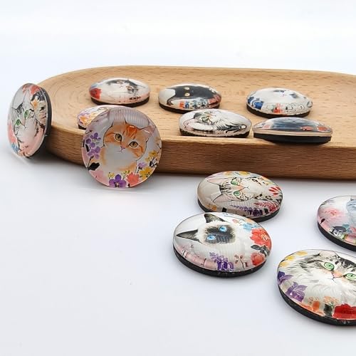 12 imanes decorativos de gato para refrigerador miniatura 2