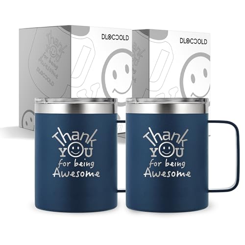 Set de 2 Mugs DLOCCOLD 12oz Acero Inoxidable Azul Marino miniatura 1