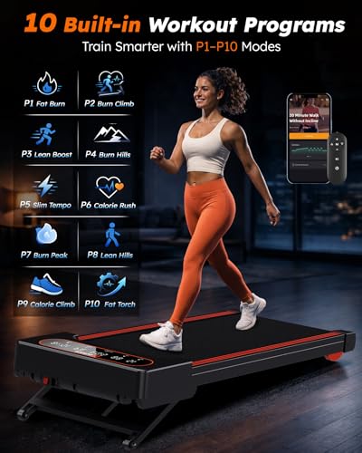 Image of Walking Pad with Auto Incline 12%-12Level, Under Desk Treadmills for Home