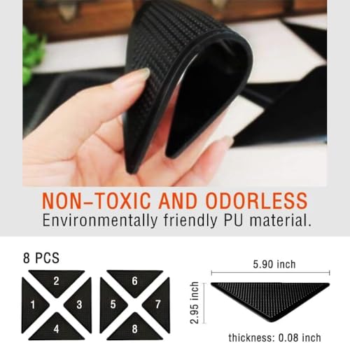 Image of ELEGAR Carpet Anti Skid Mat for Floor | Premium Non Slip Rug Gripper Pad Underlay Washable Reusable Anti Slip Mat for Carpet Yoga Mat | Rug Pad Protector for Wooden Floor