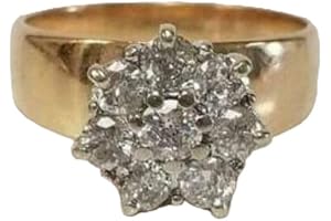 1.50 Ct Solitaire Diamond Rings for Women 14K Two Tone Gold Finish