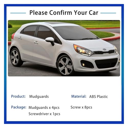 Bavettes garde-boue KIA Rio Russian Model pare-boue protection extérieure - 3