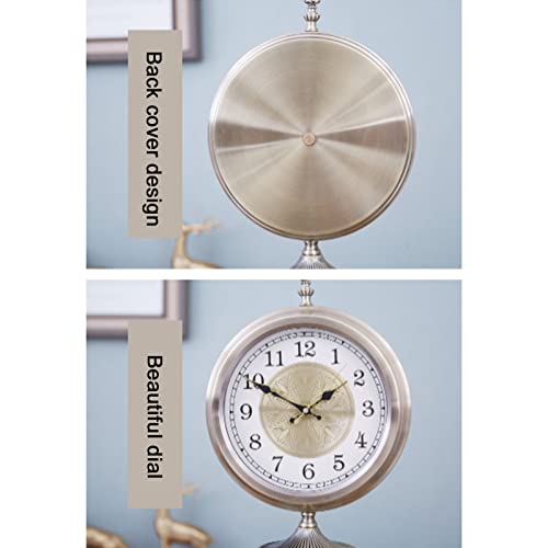 Jtyx Vintage Creative Standing Clock With With Large Numerals, Silent Non-Ticking Quartz Clock Vertical Grandfather Clocks - Large Villa Floor Clock #TOP2
