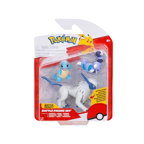 Pokémon Battle Figure Conjunto de 3 figuras de batalha (5 cm, Skorupi e Absol de 7,5 cm)