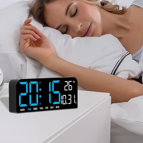 Affichage de la température mois semaine sur grand écran LED pour horloge murale
