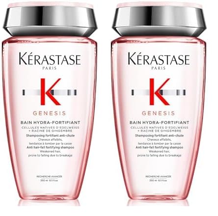 Kérastase Genesis, Champú Fortificante Anticaída, Con Textura En Gel, Para Pelo Fino o Frágil, Bain Hydra-Fortifiant, 250 ml (Paquete de 2)