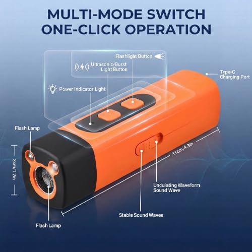 Dog Training Device - Ultrasonic Sound Trainer for Dogs, Handheld No Shock No Spray Bark Control Tool - No Collar Needed Pet Behavior Aid for Training and Focus - Image 4