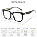 VISOONE Rectangle TR90 Blue Light Blocking Glasses Computer Eyewear with Preppy Look for Women and Men Cougar