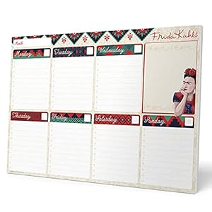 Erik® A4 Weekplanner Frida Kahlo – Bureauplanner met 54 afscheurbare vellen