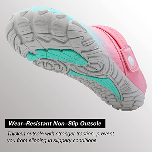Besroad Summer Outdoor Womens Closed Toe Water Shoes Quick Dring Comfortable Water Shoes Clogs Gradient Pink 9.5 Women/8 Men #TOP4