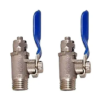 KRPLUS Pure Brass Inlet Ball Valve On/Off With Plastic Handle 1/4