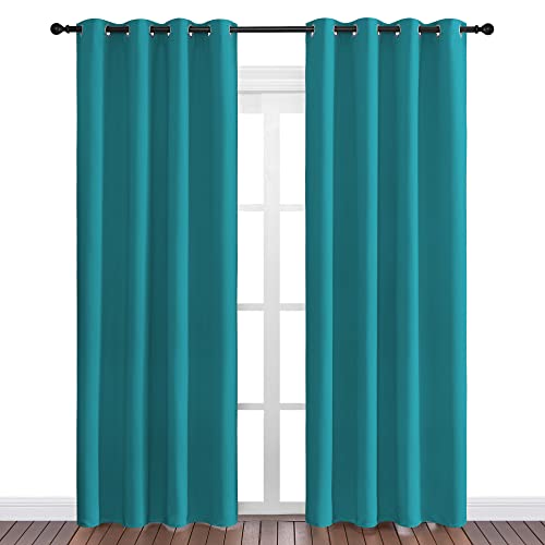 image for NICETOWN Room Darkening Curtains 86 inch Length 2 Panels, Thermal Insu