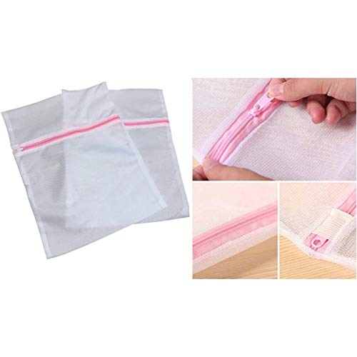 Saco Para Lavar Roupa Delicada na Máquina Kit com 3 Unidades 60x50cm Grande