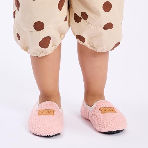 Image of ANLUKE Kids Toddler Slippers Boys Girls Indoor House Shoes Non-Slip Slippers Socks Outdoor Warm Walking Shoes