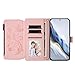 Rfvzubemok Compatible with Tecno Spark 7 4G,Compatible with Tecno Spark 7T 4G Flip Kickstand Zipper Card Slot Wallet, Protective Case Pink