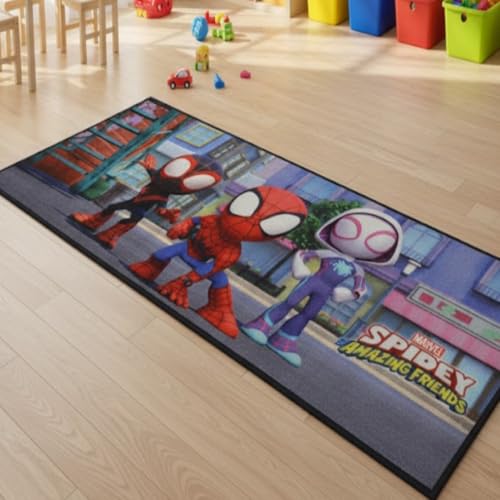 Athom Living Spidey Runner Carpet 2x4.5 Ft, Soft Printed Mat with...