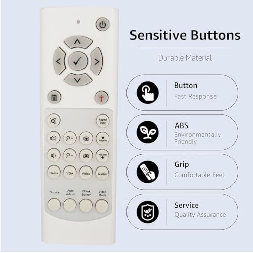 Télécommande TSKB-IR02 pour projecteur Dell, finition blanche haute précision - 3