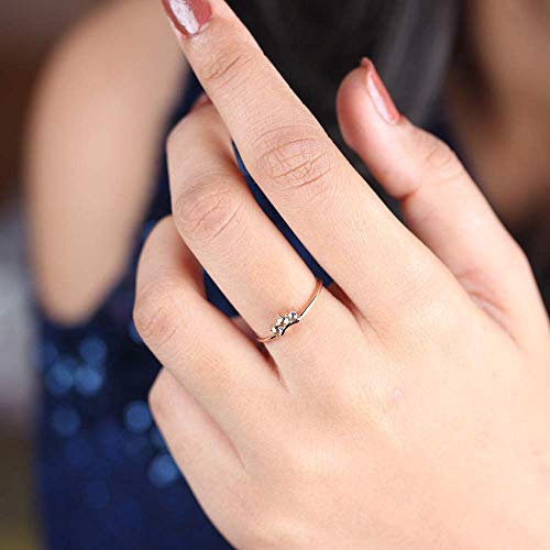 Genuine 0.17 Ct. Ice Diamond Wedding Chevron Design Ring Solid 14K Rose Gold Handmade Fine Jewelry #TOP3