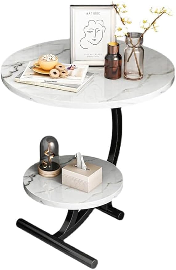 RELEMTRA Lamp Sofa Side Table Bedside Table with Sintered Stone