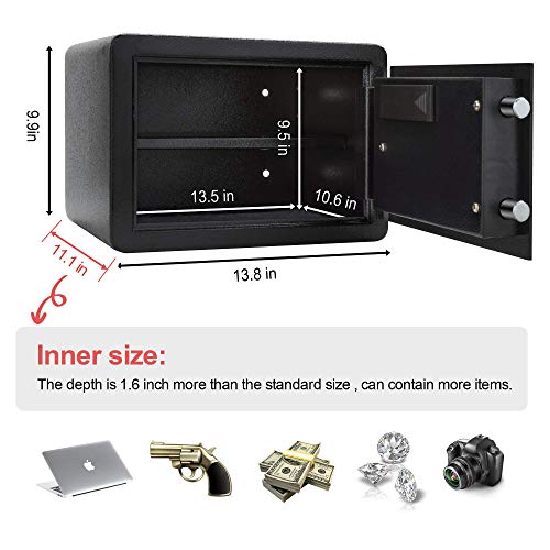 TIGERKING Digital Security Safe Box for Home Black 1-Cubic-Feet - Thumbnail 6