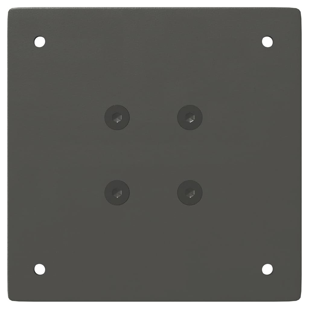 Juego de 4 patas de mesa de café, color antracita, 80 x 80 x 1,2 mm, tubo de acero de 30-32 cm, altura regulable, patas para muebles con patas niveladoras, diseño moderno, robustas