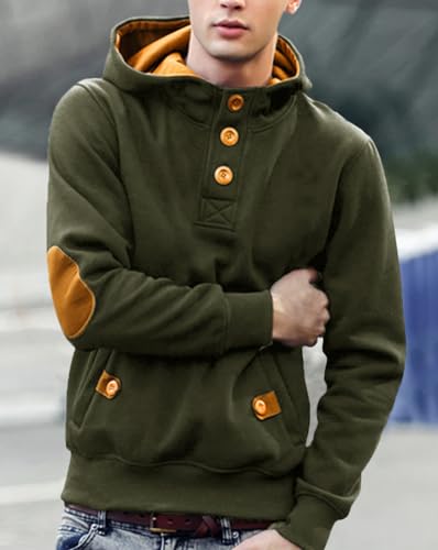 Image of EYEBOGLER Mens Casual Solid Hooded Neck Full Sleeve Sweatshirt