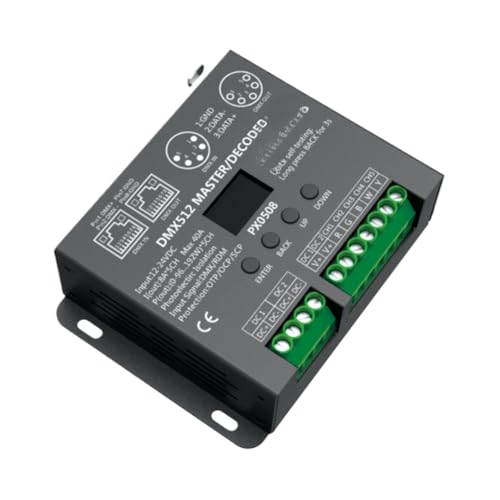 Décodeur basse tension PX0508-OLED à courant constant 5 canaux 8A 12V 24V