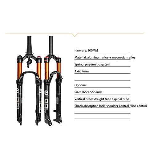 Fourche à suspension de vélo 29" avec absorption des chocs conique - 5