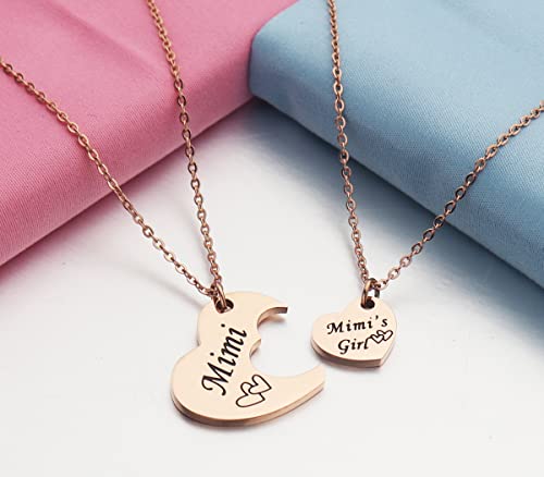 Ankiyabe Matching Granddaughter Heart Necklace Set - Grandma & Me Gift Necklace3