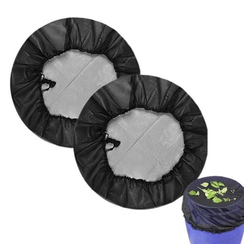 2 maglie per barili di pioggia, schermo per la pioggia con coulisse regolabile | Copertura per botte di raccolta della pioggia | Rete per l'acqua | Rete per prevenire zanzare, foglie, detriti