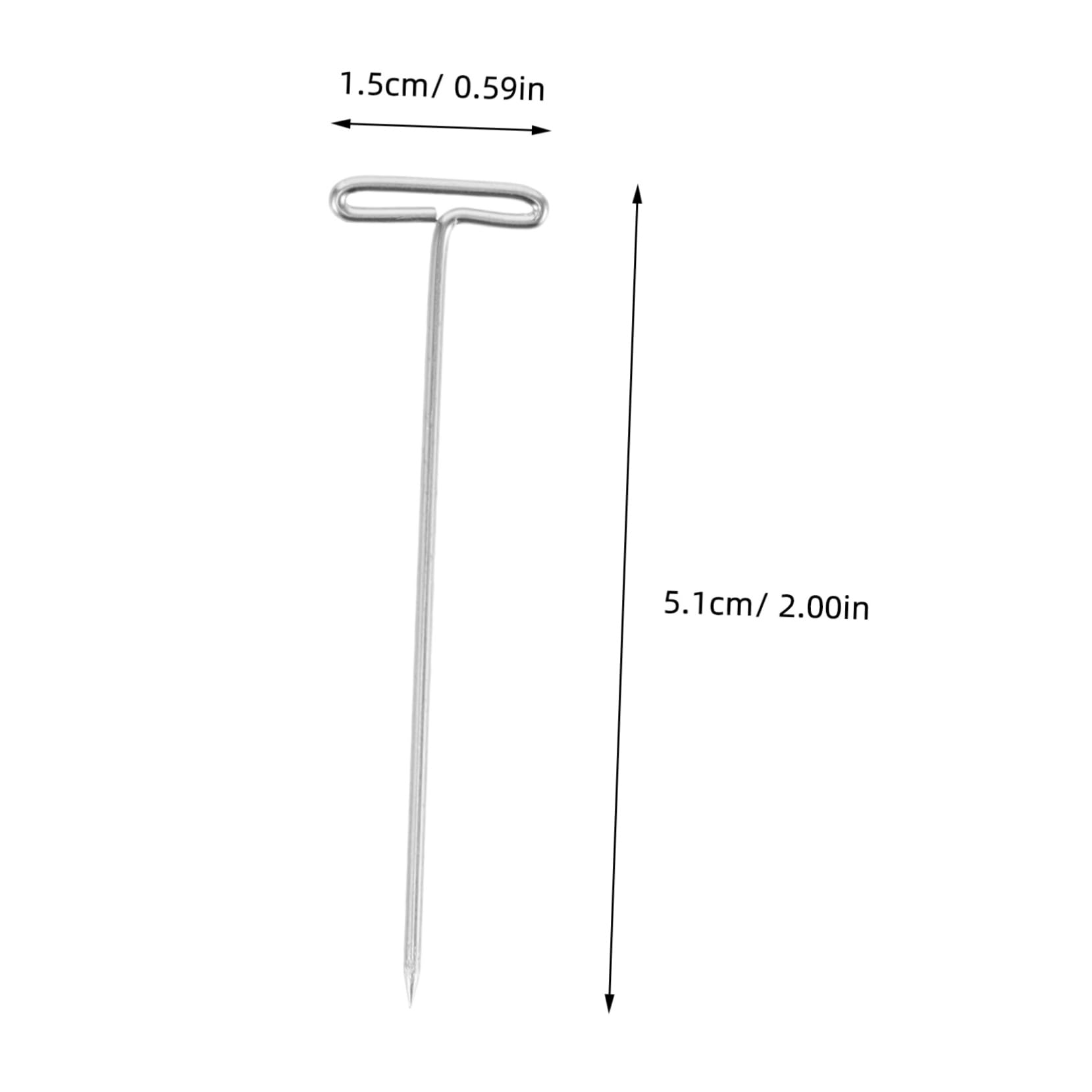 Operitacx Pins Kit 71pcs Wig Needles Set T-pins Curved Needles Stainless Steel Includes Thread