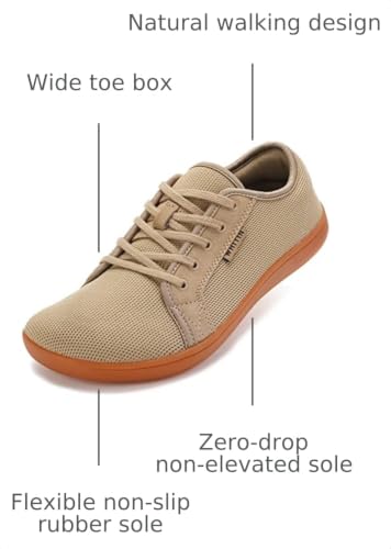 Image of WHITIN Men's Wide Minimalist Barefoot Sneakers | Zero Drop Sole | Optimal Relaxation