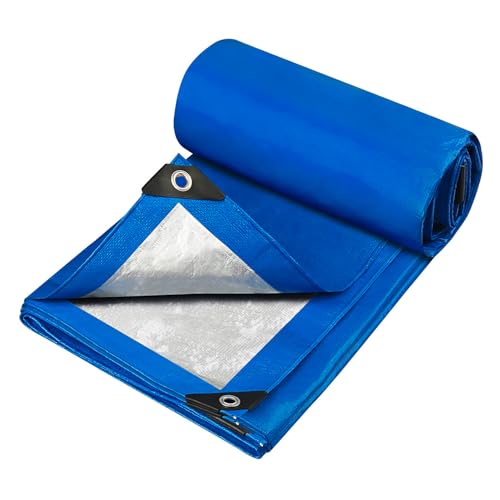 Lona Impermeable para Exterior, Multiusos, 2 x 3 m (Varios Tamaños), Esquinas Reforzadas, Ojales de Aluminio, Color Azul, TBS032