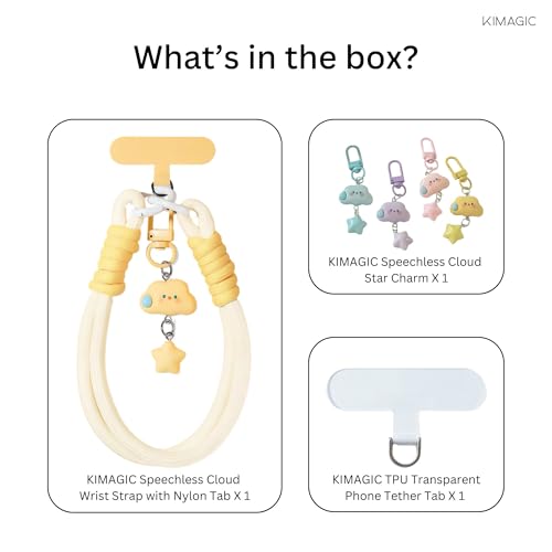 Image of KIMAGIC Korean Dopamine Phone Wrist Strap - Handmade Thickened Phone Lanyard, Anti-Drop Hands-Free Charm