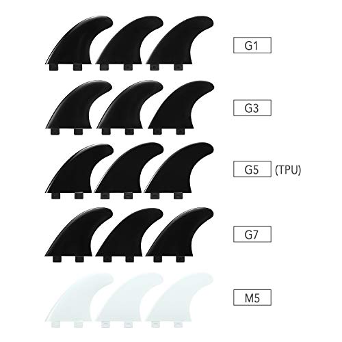 Anself 3 PCS Macio TPU Barbatanas de Barbatana de Prancha de Barbatanas Tir Barbatanas de Stand Up P