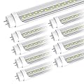 SEMSMOKS T8 T12 LED Tube Light Bulbs 4 Foot, Plug & Play or Ballast Bypass, 24W 3120LM 6000K Daylight, T8/T12 LED Fluorescent Light Replacement 4FT, Type A+B T8 Lights Tube 48 inch, Dual-Ended(8Pack)