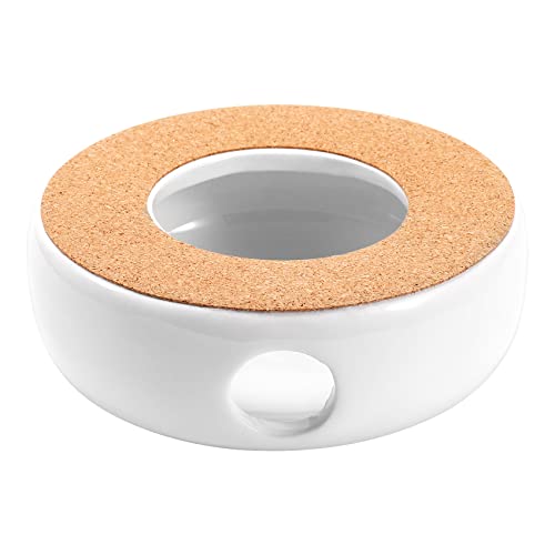 Mecerypt Mini Portable Ceramic Teapot Holder Base Teapot Warmer Insulation Base Coffee Water Warmer Candle Holder Tea Accessories