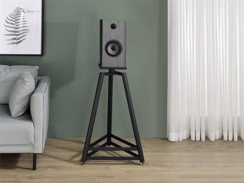 Monolith-Easel-Style-Speaker-Stand-32in-Each-Adjustable-Spikes-Supports-up-to-100-LBS-Sturdy-Construction-Compatible-with-Most-Bookshelf-Speakers Monolith Easel Style Speaker Stand 32in Each Adjustable Spikes Supports up to 100 LBS Sturdy Construction Compatible with Most Bookshelf Speakers