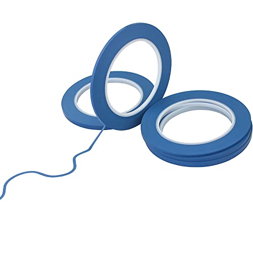 JINBING Vinyl Fine Line Fineline Automotive Pinstriping Masking Tape Painter Tape for Curves Blue 6Rolls 1.5mm 2mm 2.5mm 3mm 4mm 5mm - Image 4