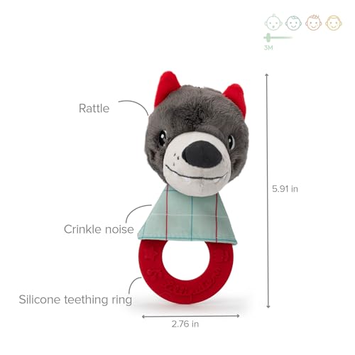 Lilliputiens Teething Rattle Louis dentaruolo 3 m+ 1 pz - 3