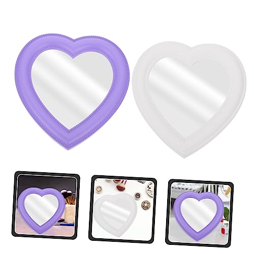 LIFKOME Espejo de Maquillaje de Mesa Formado en Corazón 2Pcs miniatura 3
