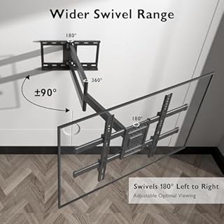 BONTEC Supporto TV Parete con Braccio Articolato Extra Lungo 1040 mm per Schermi LCD/LED/OLED da 32-75 Pollici fino a 60 kg, Inclinabile, Orientabile e Rotabile, Max VESA 600 x 400 mm