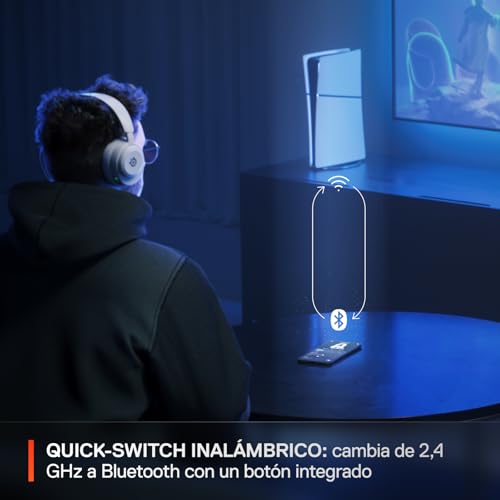 SteelSeries Arctis Nova 5 Blanco cascos gaming bluetooth con controladores de neodimio 4